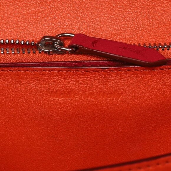 Celine Red Pebbled Calfskin Leather Medium Classic Box Flap Bag - Picture 10 of 10